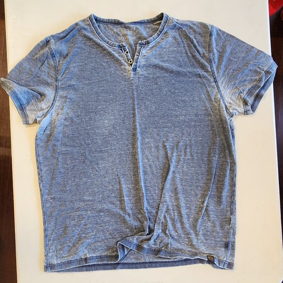 Lucky Brand Venice Burnout Henley Tshirt - Picture 1 of 2